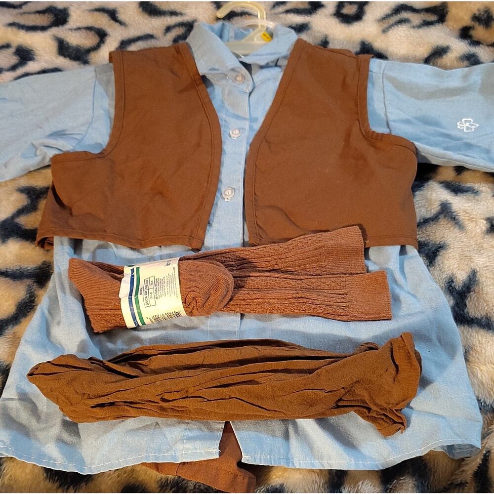Vintage Girl Scouts Brownie Uniform COMPLETE Set Size 6-8 (Made in USA)